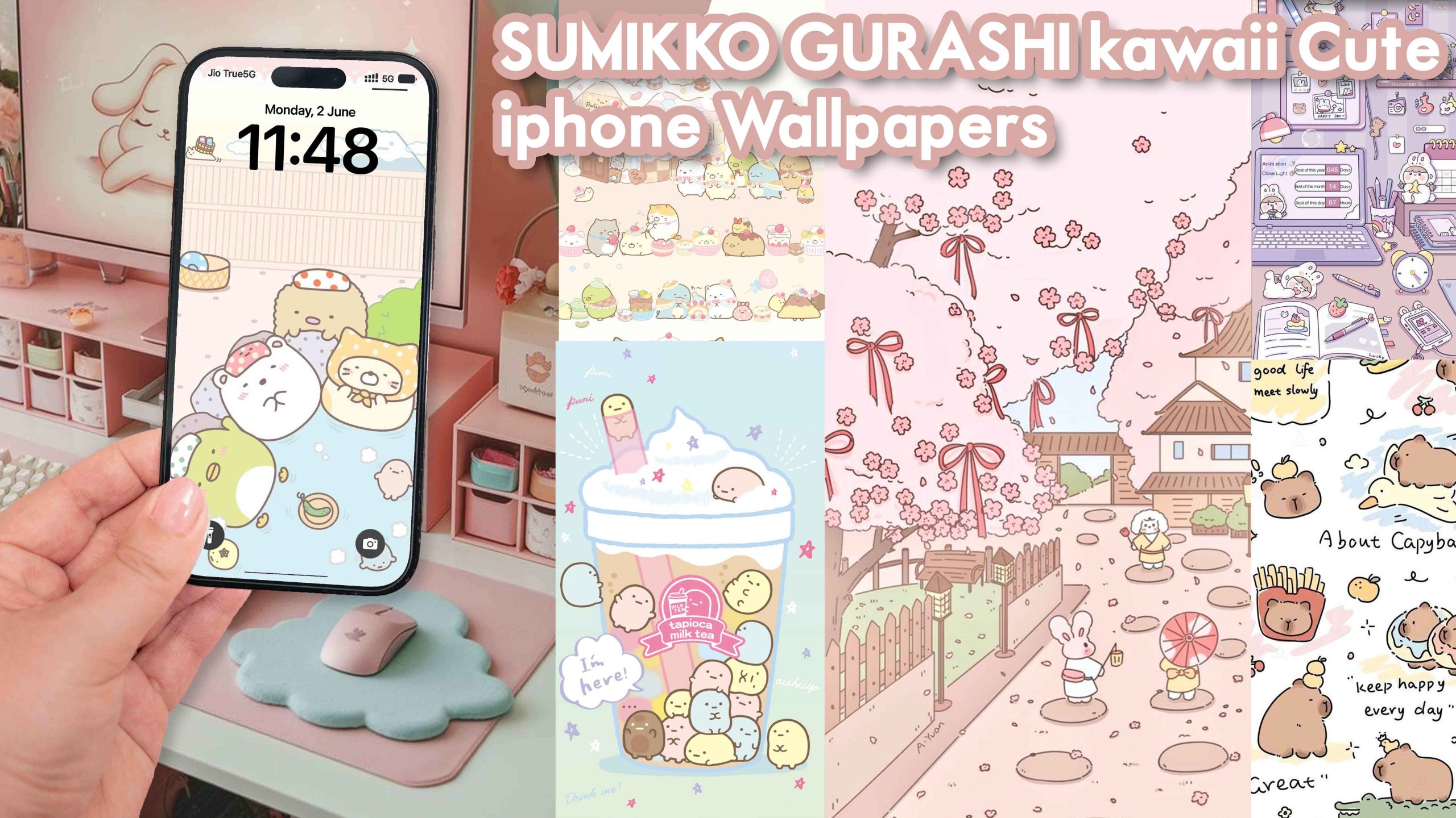 Sumikko Gurashi kawaii Cute iPhone Wallpapers