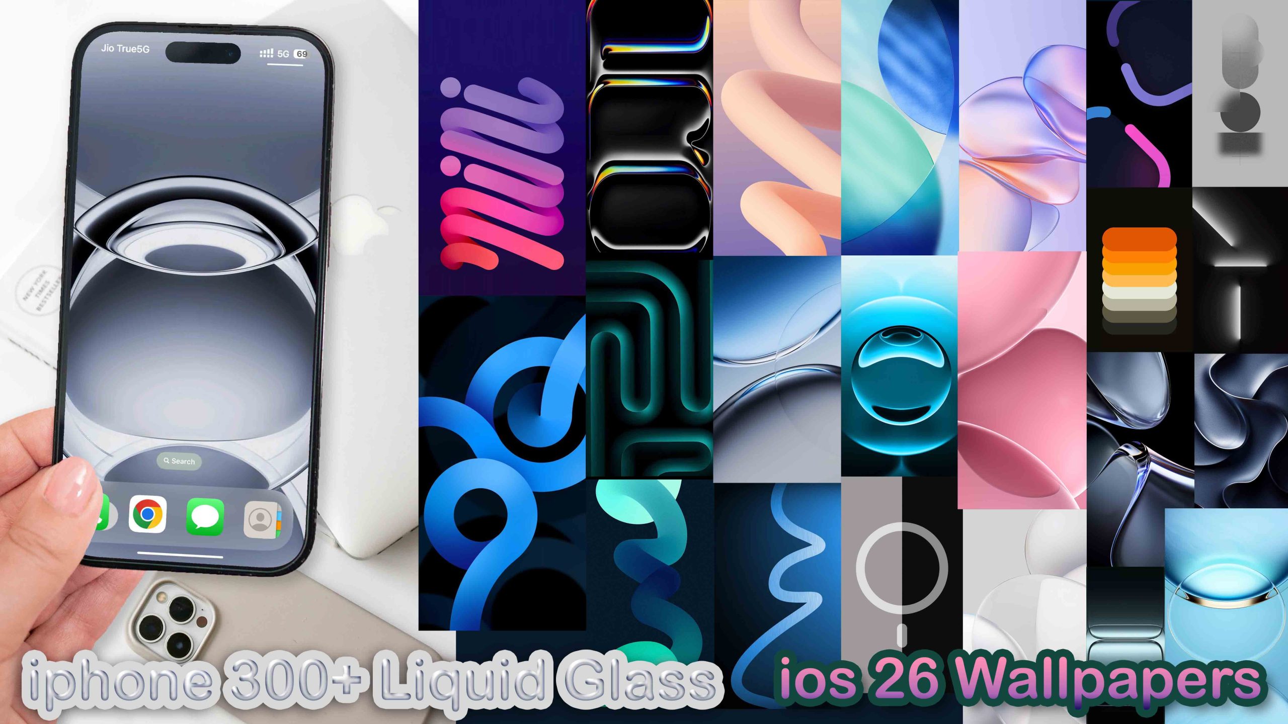 300 Best Liquid Glass iPhone Wallpapers