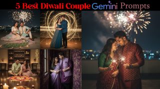5 Best Diwali Couple Gemini Prompts Photo Editing | Diwali Couple Photoshoot csdf ecopy