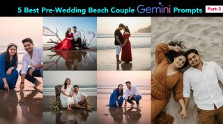 5 Best Beach Pre-Wedding Beach Couple Gemini Prompts (Part-3) eee